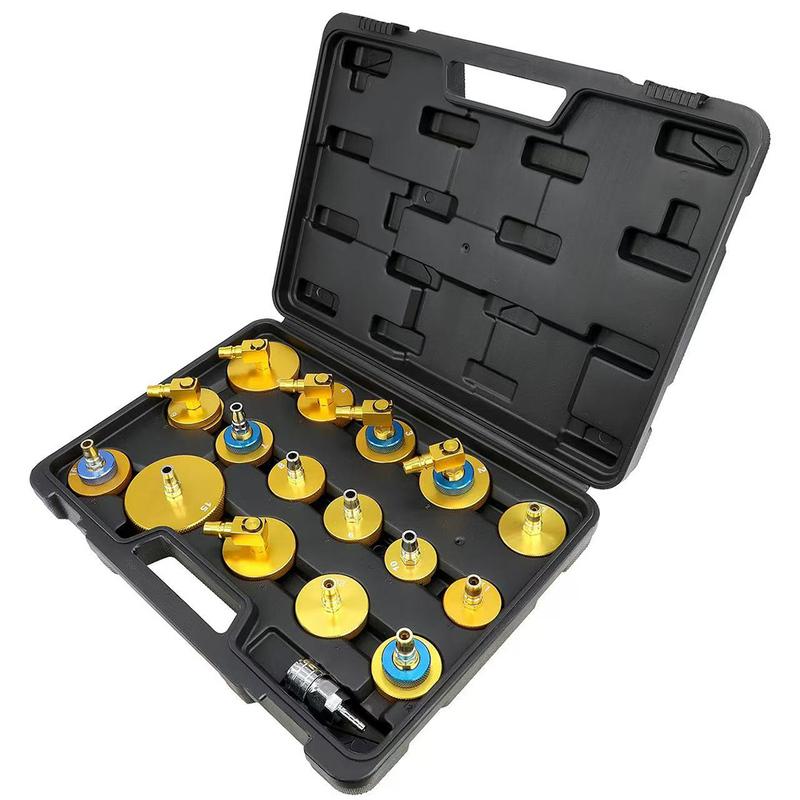 

17 Pcs Master Cylinder Bleeder Kit Brake Fluid Bleeder Adapter Brake Pressure Bleeding Set with Quick Connector for Most Vehicle