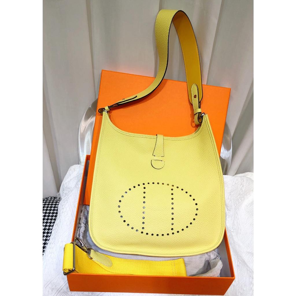 Spot Wholesale Top Layer Cowhide Evelyn Bag Genuine Leather Mini Bucket Bag TC Leather Mini Shoulder Crossbody Bag Tide