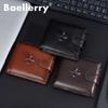 New Wallet Men's Short Men's High-end Retro Pu Buckle Wallet Business Zipper Small Wallet Men