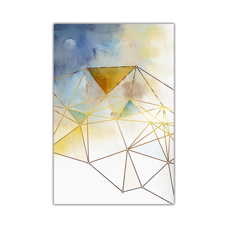 

Современный минималистский абстрактный акварельный желтый геометрический рисунок на холсте, постер и принт, настенные художественные картинки для гостиной, декабрь 21x30cm No Frame