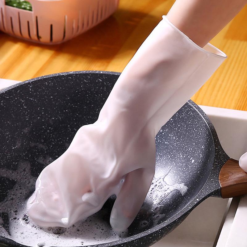 1Pair Dishwashing Gloves Decontamination Clean Non-Slip Heat Insulation Non-Hot Gloves Dishware Vegetable Fruit Cleaning Gloves