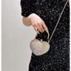 1 Piece Rhinestone Mini Handbags Luxury Diamond Inlay Heart Shape Crystal Clutch Purse Evening Wedding Party Shoulder Bag