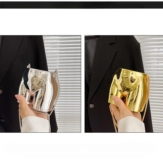 Small Funny Bag Design Acrylic Chain Bag Crossbody Small Bag Women's New Funny Bouncing Bag Earphone Lipstick Envelope Bag