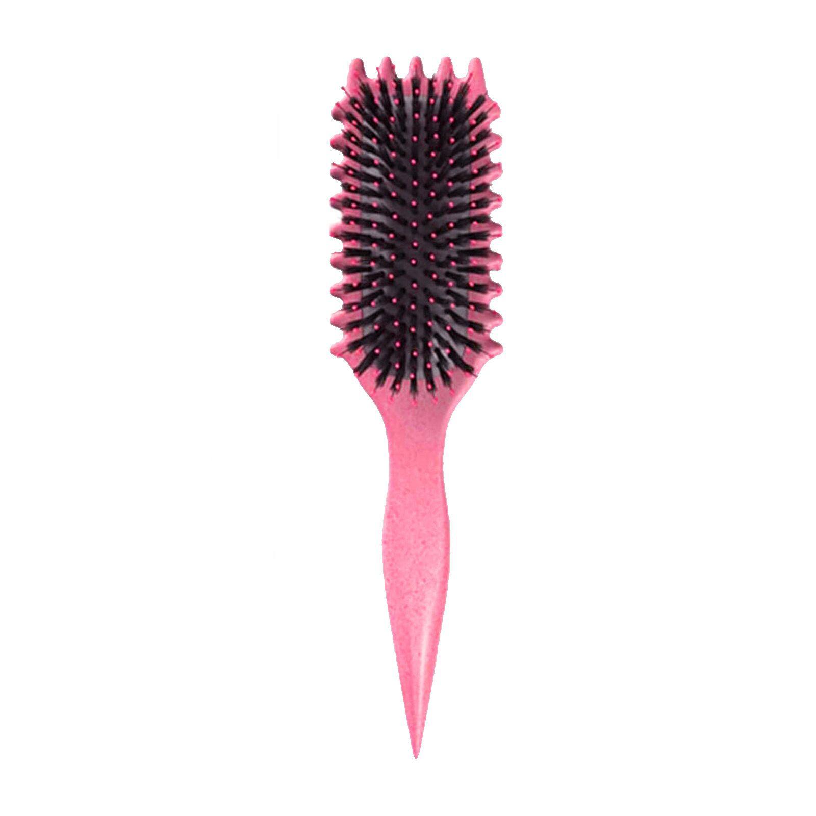 

Multi-Purpose Styling Brush Portable Soft Washable Massage Comb For Hairdressing Women Men Daily Hair Care Styling Tool розовый