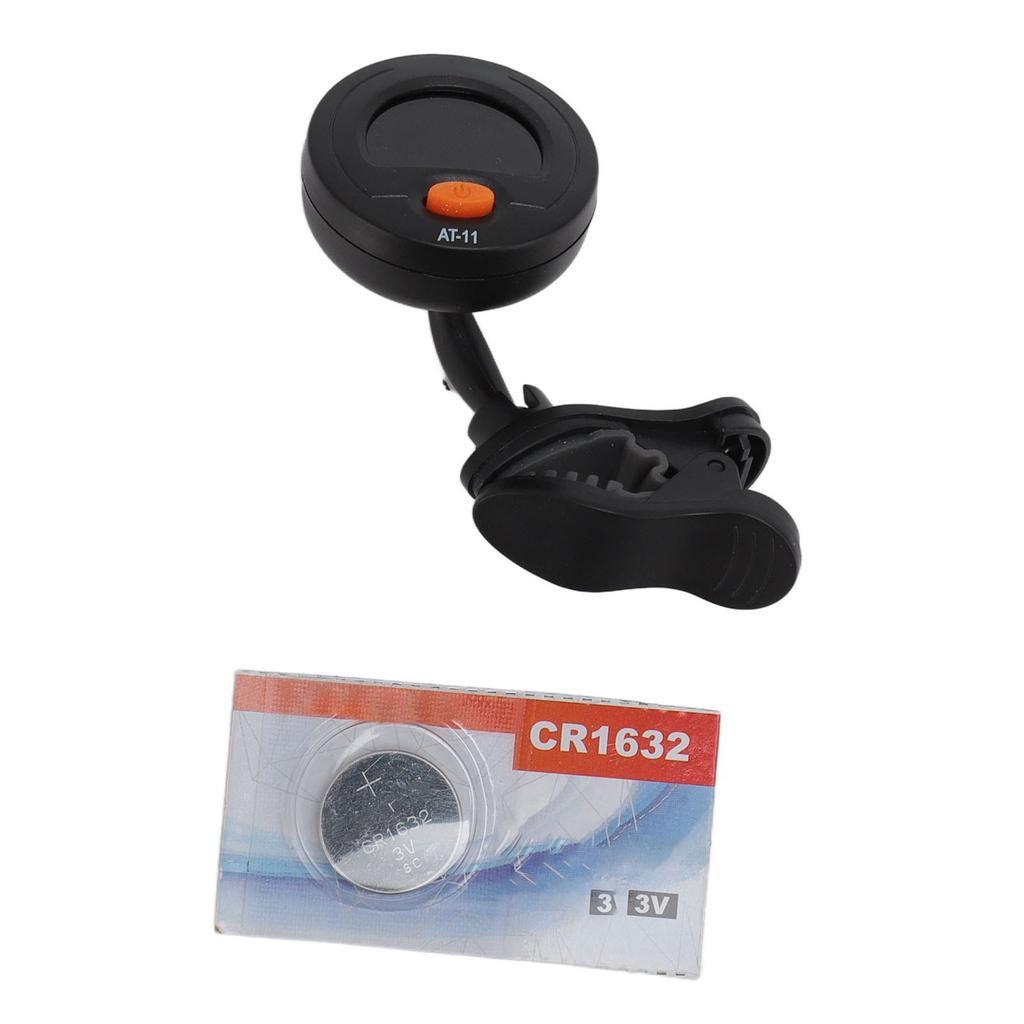 Clip On Tuner 12 Equal Temperament Digital Electronic Tuner for Guitar Bass Ukulele Violin