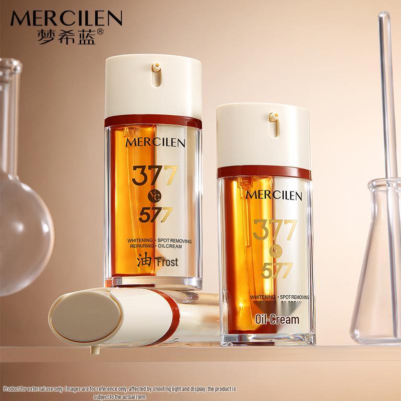 Mengxi Lan Whitening & Spot Repair Serum + Cream: Soothes, Brightens, Firms, and Hydrates Skin.