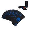 New PVC Waterproof Black Playing Cards, 55Pcs Plastic Golden Skull Poker Set In Case, Washable Flexible Deck Mini One Game Card