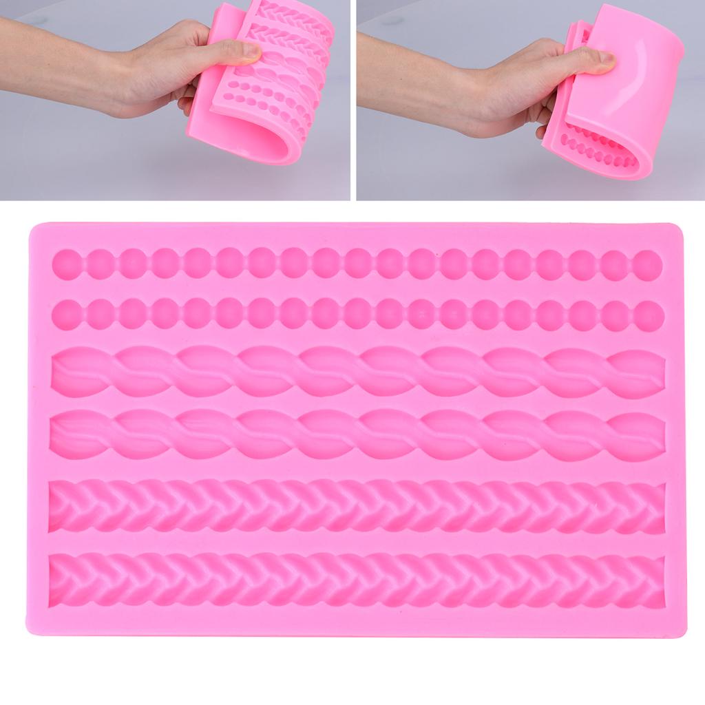 3 Dimensional Silicone Mold Woven Rope Pearl Shape Cake Mold Kitchen   Baking Mold