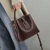 Bucket Bag New Women's Bag Autumn and Winter Leather Shoulder Handbag Large Capacity Fashion Commuter Messenger Bag
