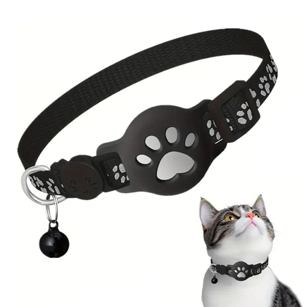 Cat Locator Collar Lightweight Adjustable Real Time GPS Tracking Outside Reflective Strips For Night Safety Enhance Pet Safety