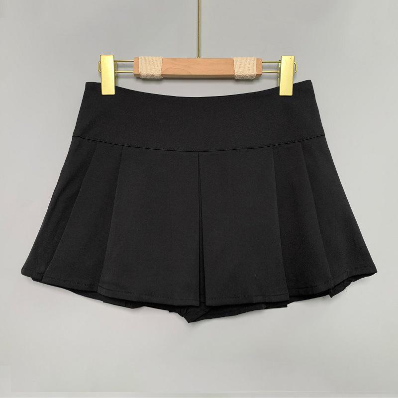 Korea Dongdaemun Slimming High Waist Academy Style A-Line Skirt Pants for Women