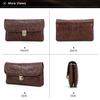 Genuine Leather Waist Phone Bag for Men Full Grain Leather Fanny Bag Waist Pack 6.9" Phone Pouch for iPhone 16 17 Pro Max