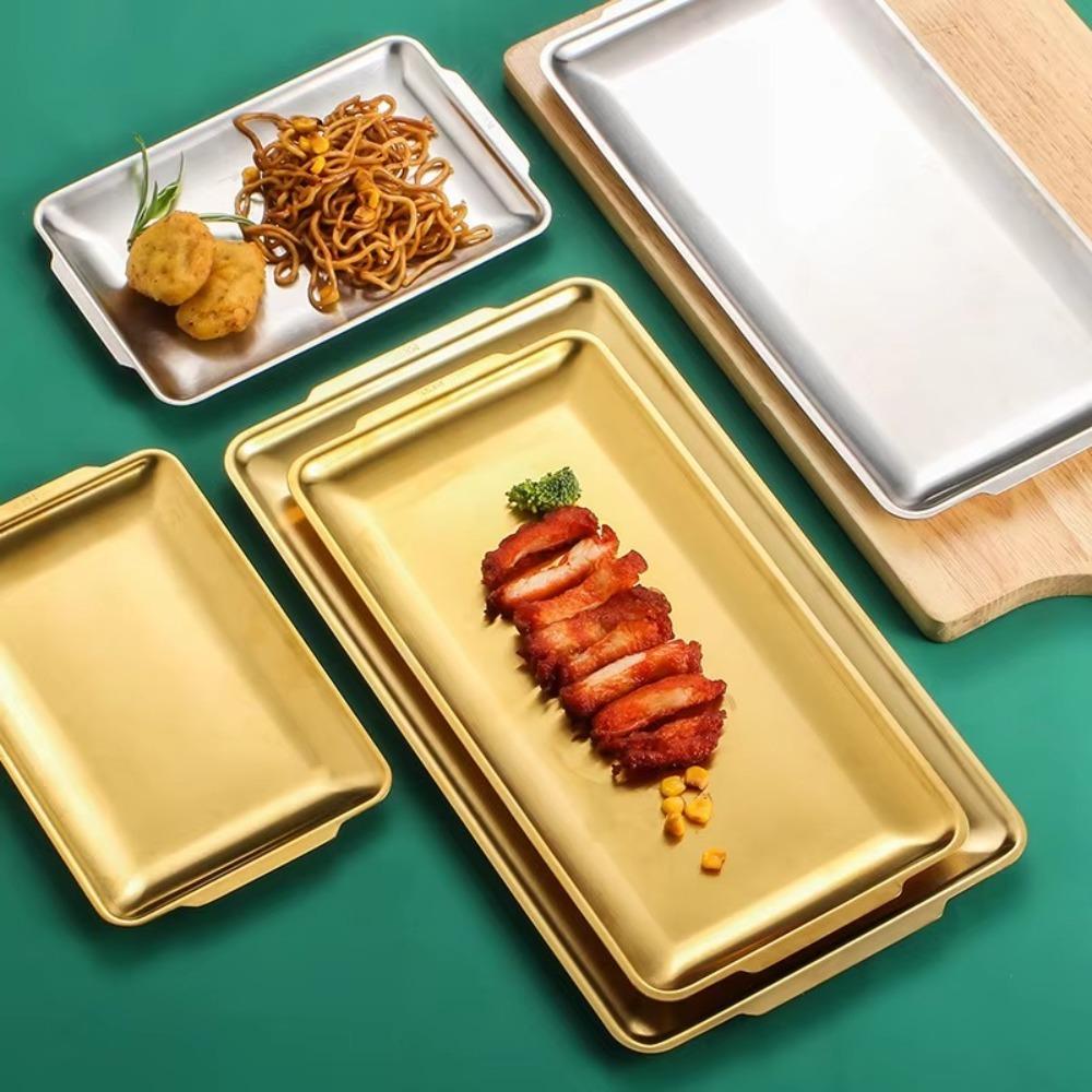 Rectangular Roasting Pan Thickened Fruit Vegetable Plate Durable Flat Dish  Bread Pastry