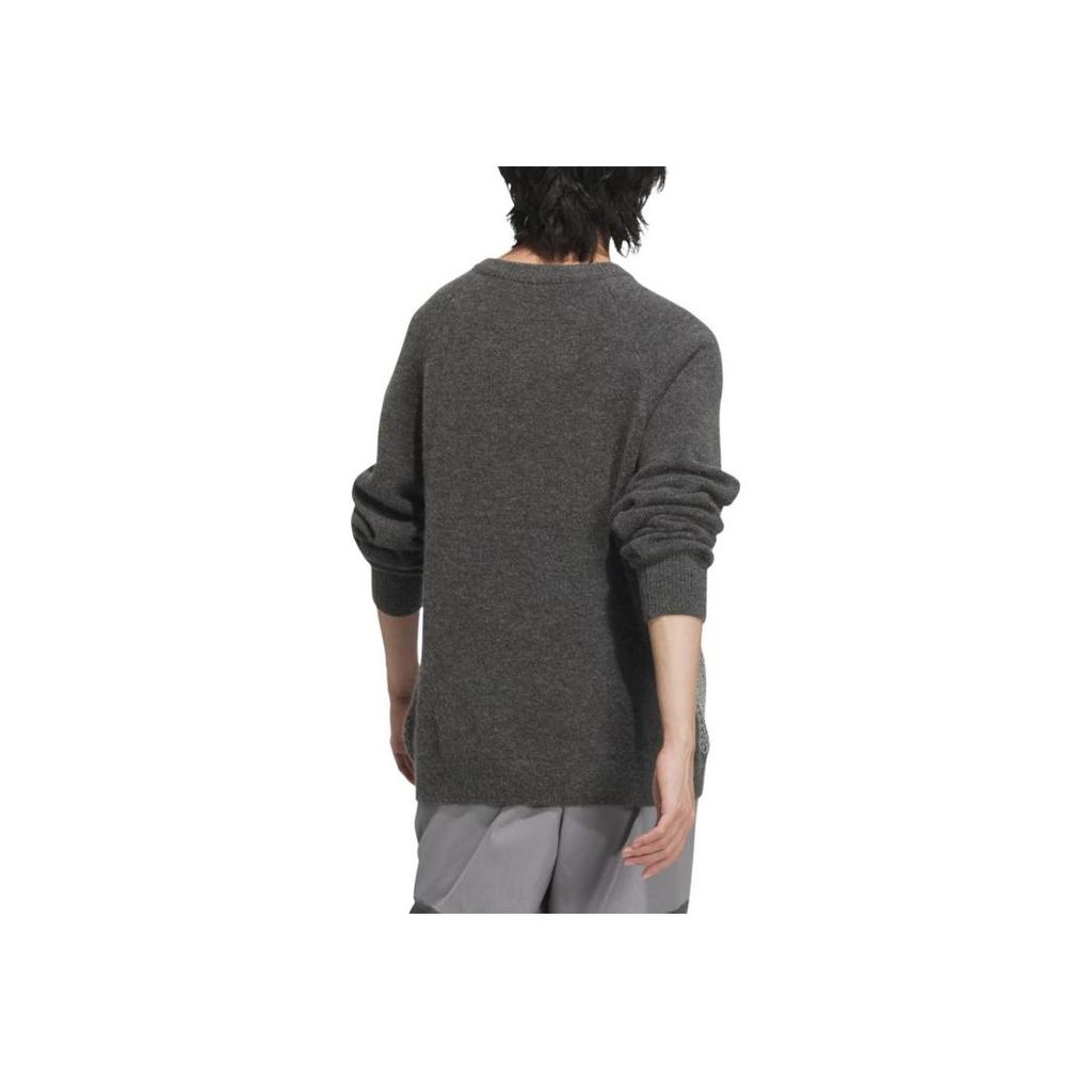 Adidas FW24 Fustl Series P Crew 2 Simple Casual Versatile Knit Sweater Men Sweater Dark-Gray JW6683