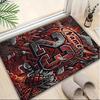 1PC Custom Name Fire Ice Sports Theme Theme Floor Mat Ideal for Living Room, Game Rooms, Office, Bedroom,Floor Mat Playful Design