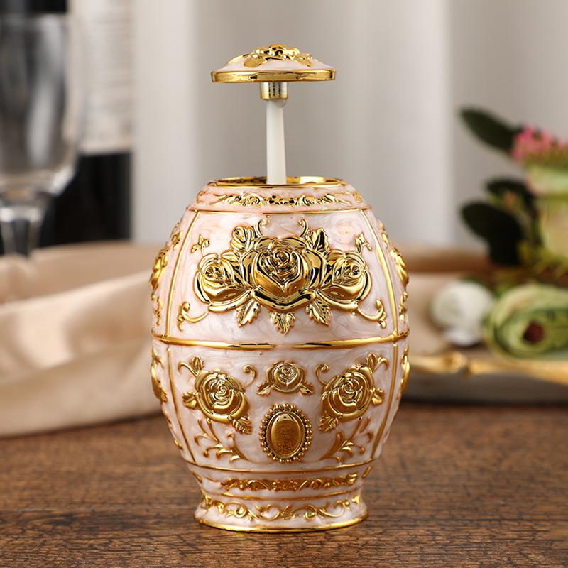 Toothpick Dispenser Case Automatic Retro Pop Up Toothpick Holder Storage Organizer Container Decoration for Home Decoration