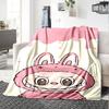 Labubu Blanket Durable Comfort Great For Bed Office Chair Seaside Four Seasons Universal Digital Print Birthday Christmas Gift Blanket
