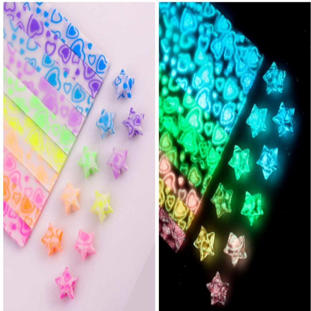 210 Sheets Luminous Decorative Glitter Origami Paper Craft Paper for DIY Arts Craft Stars Paper