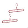 2x Plastic Clothes Hanger Organizer Pink