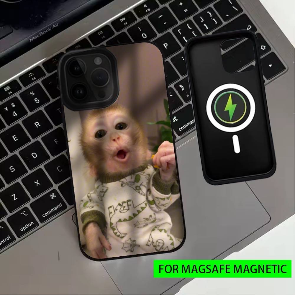 Cute F-Funny M-Monkey Phone Case For iPhone17,16,15,14,13,12,11 Plus,Pro Max Magnetic For Magsafe Wireless Charging