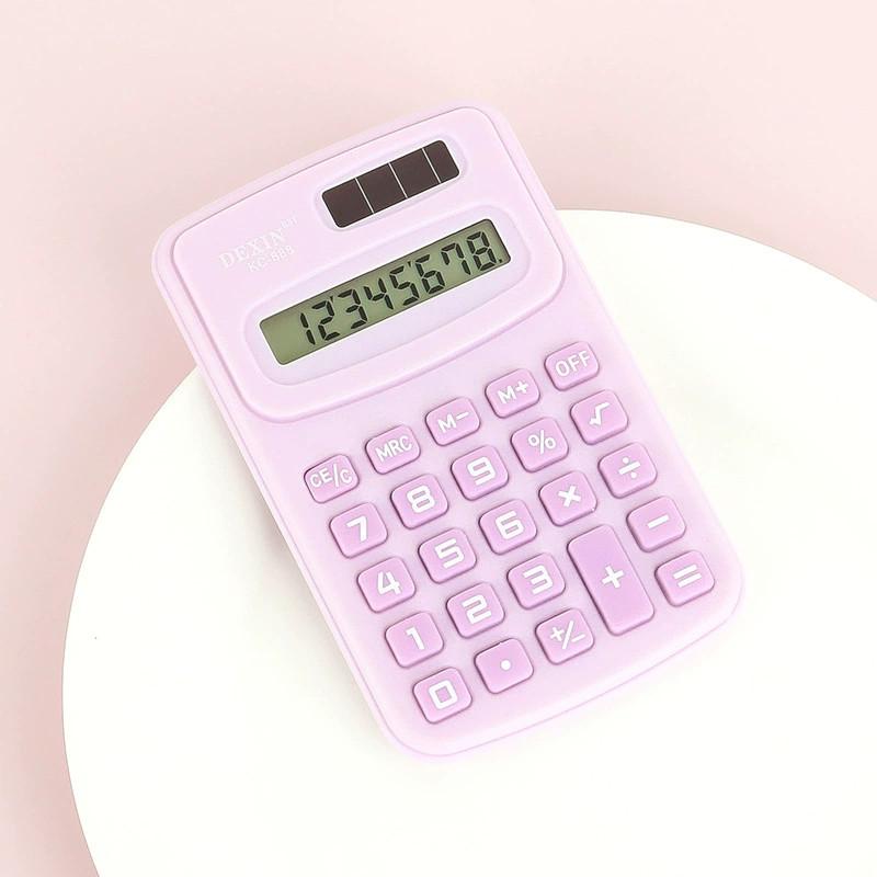 Mini Calculator Slim Solar Power Studentstest Stationery Office Easy Gift Carry