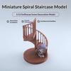 Miniature Spiral Staircase Model 1/12 Dollhouse European Style Furniture Decor Ornament Dolls House Accessories Pretend Play Toy