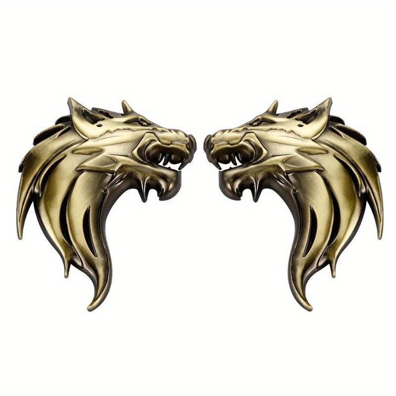 1 Unit Wolf Head and Wolverene 3D Metal for Car Motorcycle Logo Emblem Badge DIY Sticker New Gun Silvered Bronze 3 Colors Car Style