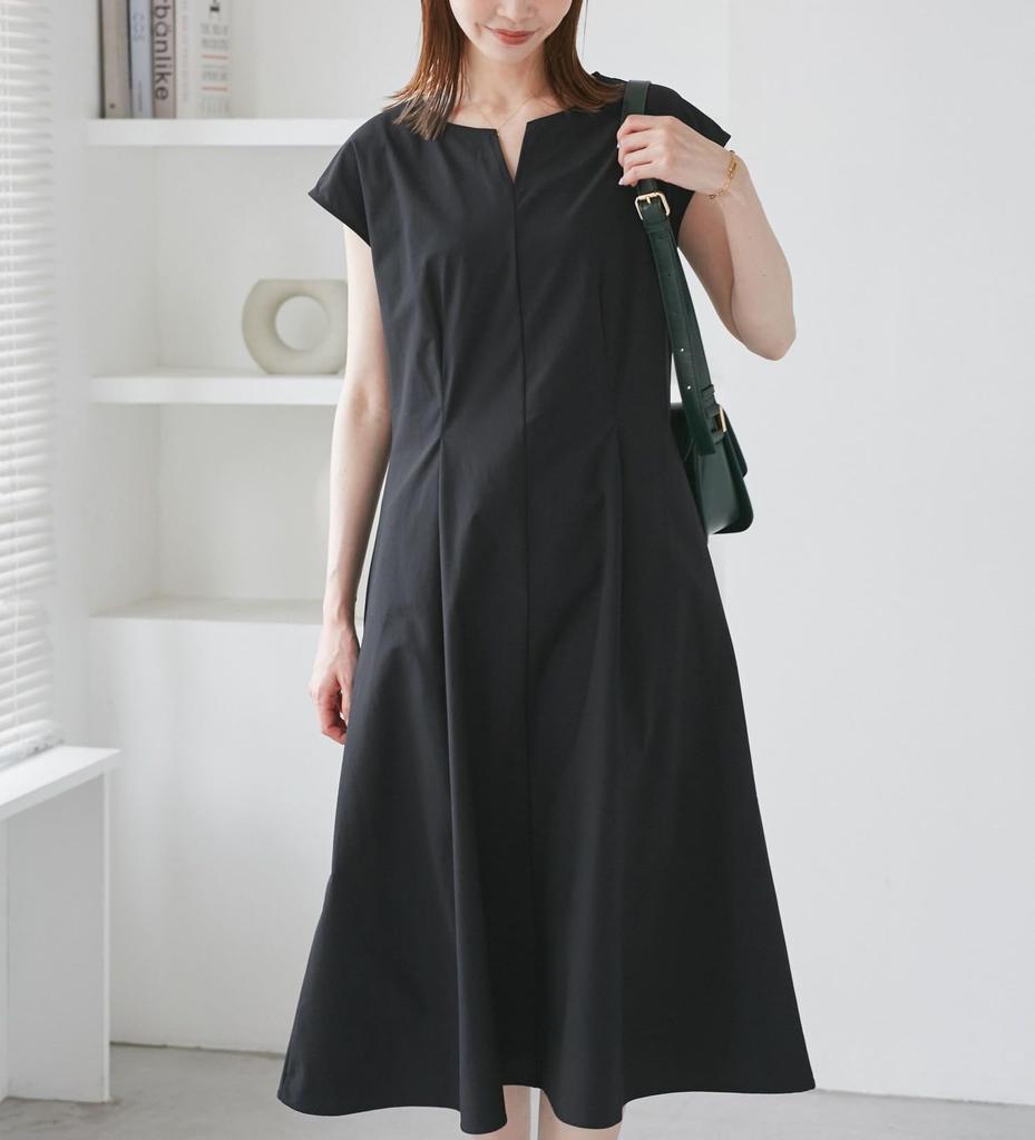 ROPE PICNIC Waist Tuck Cut Dress GDE55030 Black Maine Size 36 Women's (01)