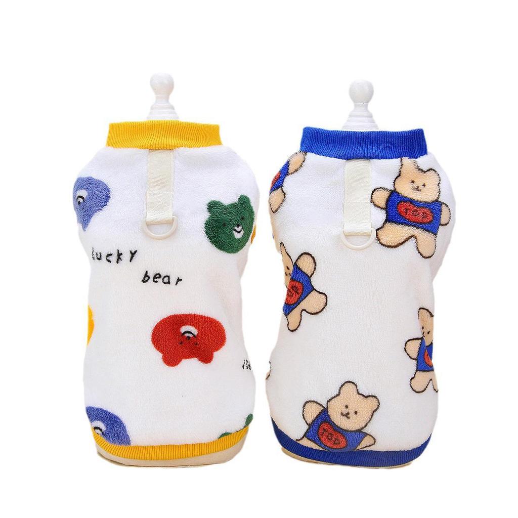 Cartoon Dog Clothes: Two-Legged Autumn & Winter Wear for Puppies, Bichon, Teddy
