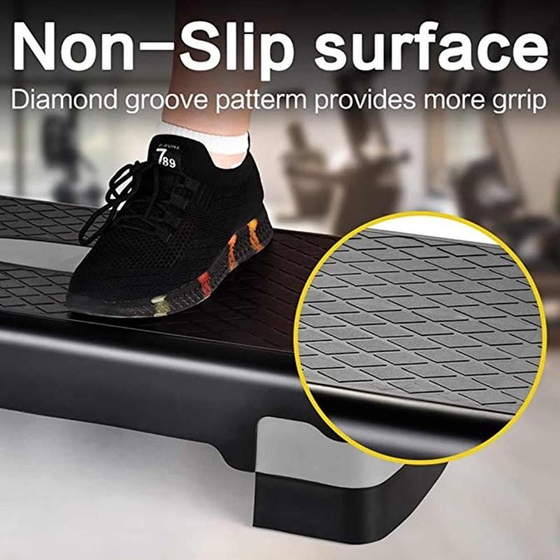 Household Cardio Fitness Training Equipment Height Adjustable Aerobic Stepper Gym Anti-slip Exercise Step Block Board