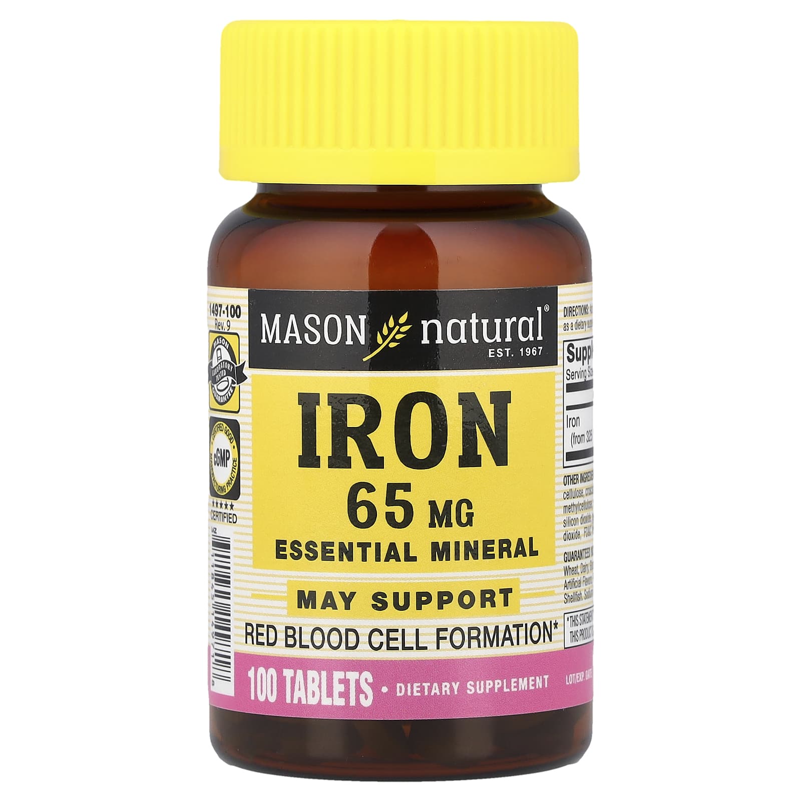 

Iron, 65Mg, 100 Tablets
