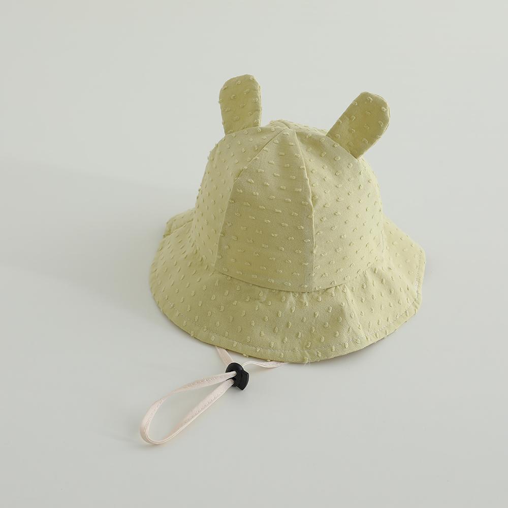 New Panama Summer Children Bucket Hat for Boys Girls Cotton Cute Ear Toddler Sun Cap Baby Beach Sun Hat Kids UV Protection Cap