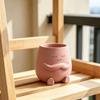 Gardening Gift Mini Size Plant Pot 3D Printed Stylish Design Head Planter Ornaments Holder Flowerpot Office