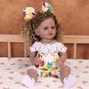 Muñeca Reborn Realista de 55 cm, Cuerpo Completo de Silicona Vinilo Piel Negra, Muñecas de Bebés Recién Nacidos, Compañeros de Juego para Niños, Decoración de Navidad Halloween, Regalos