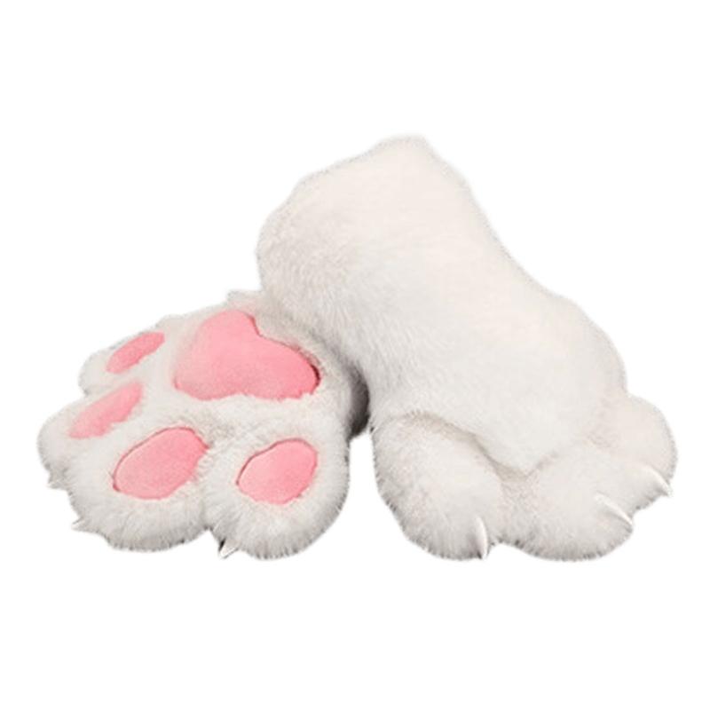 Furry Cats Paws Gloves With Realistic Design And Soft Inner Lining For Cosplay And Daily Wear Anime Event Fursuit Props