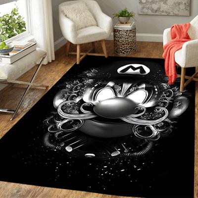 1pc Mario Mushroom Cap Non Slip Rug Anime Cartoon Design for Home Decor, Living Room, Bedroom, Game Room,