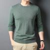Thin Men's Woolen Sweater Round Neck Men Base Sweaters Solid Color Man Sweater for Male Tops