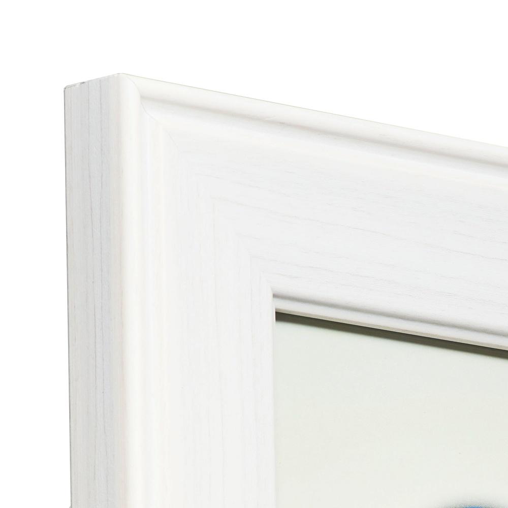 2 Pack 5x7 Rustic White Tabletop Picture Frame Durable Plastic Glass Front Vertical Horizontal Display Unique Gallery Wall Decor