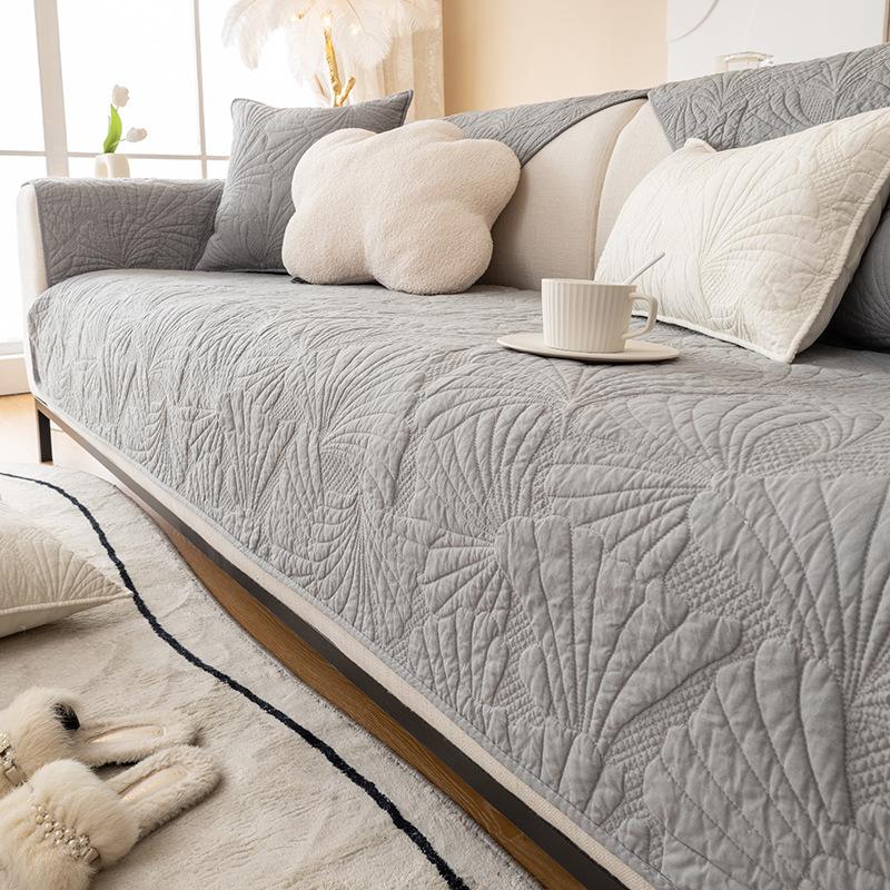Cotton Fabric Four-Season Universal Non-Slip Sofa Cushion Modern Simple Combination Sofa Seat Cushion Cover Towel  Direct Sales