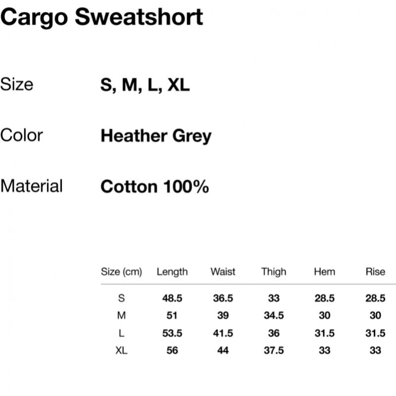 Thisisneverthat Cargo Sweatshort Heather Grey