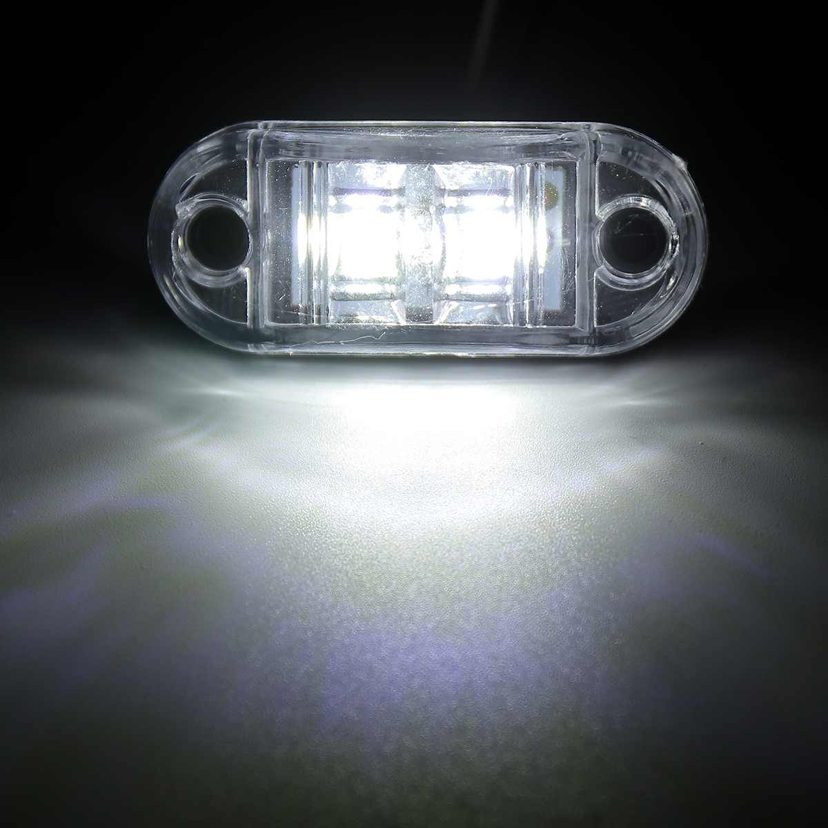 

2/4/6PCS Світлодіодні бічні габаритні ліхтарі для причепів Вантажівки Караван бічний габаритний ліхтар Лампа світлодіодна вантажівка Бурштиновий червоний білий 6x білий