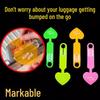 Kreativ fluorescerende bagasjelapp - Anti-tapt fly koffert klistremerke