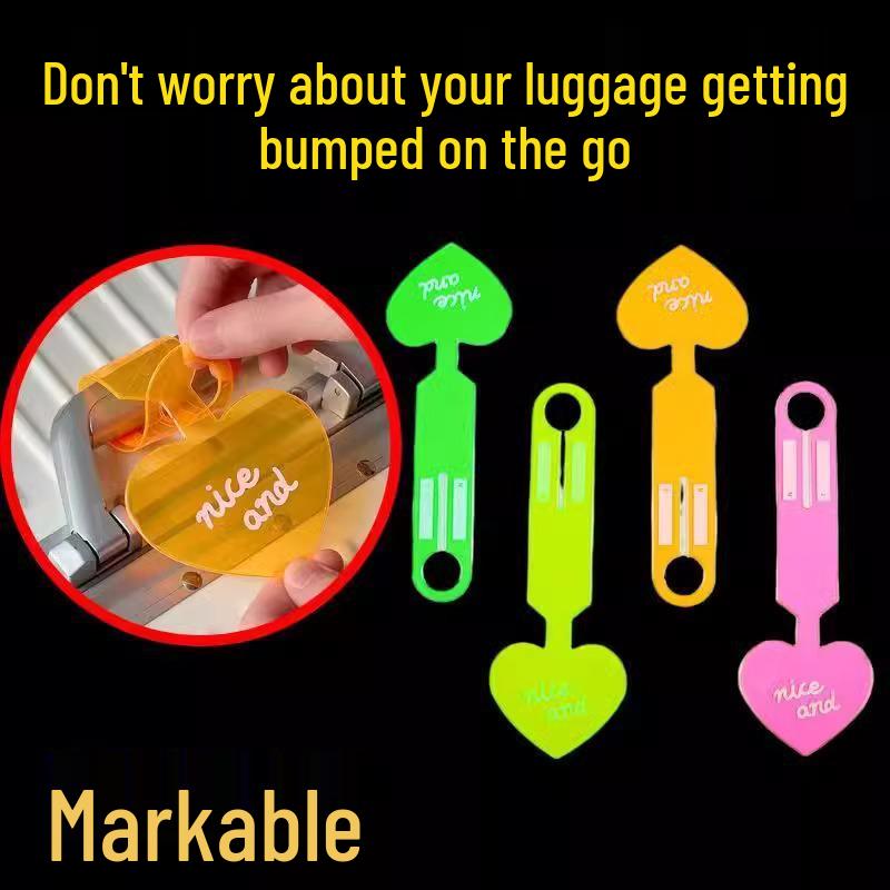 Creative Fluorescent Luggage Tag - Anti-Lost Airplane Suitcase Sticker