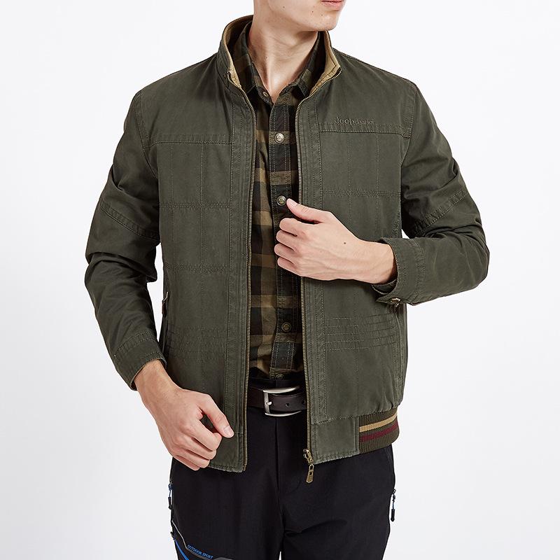 

Новая осенняя двухсторонняя куртка с воротником-стойкой, мужская свободная куртка большого размера, новая повседневная куртка, молодежная куртка 5XL