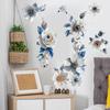 3D Floral Paper Blue and White Decoration for Living Room Bedroom Background Wall Decoration Stickers