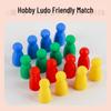 Six-Color Plastic Ludo Game Pieces - Educational Spare Accessories for Kids