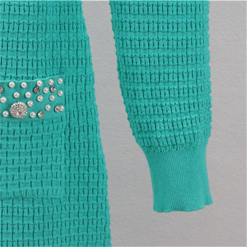 Autumn And Winter Butterfly Dress V-neck Cinched Waist Slimming Fashion Single Breasted Mid Length Skirt