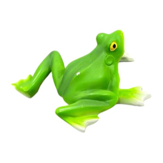 Frog Figurine Resin Waterproof Outdoor Ornament Vivid Bionic Design Sculpture A