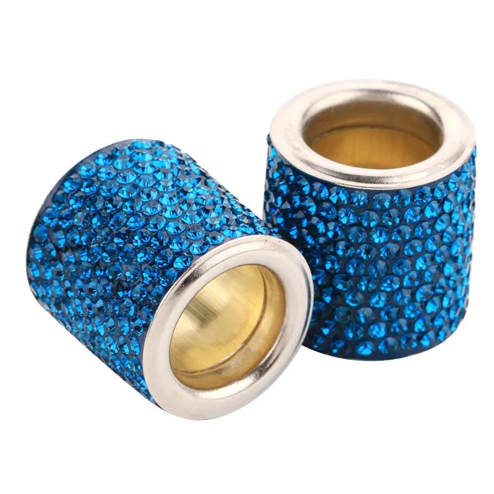 2Pcs Car Bling Crystal Seat Headrest Collars Decor Seat Headrest Shiny Diamond Rhinestone Decor Car Charms Interior Accessories