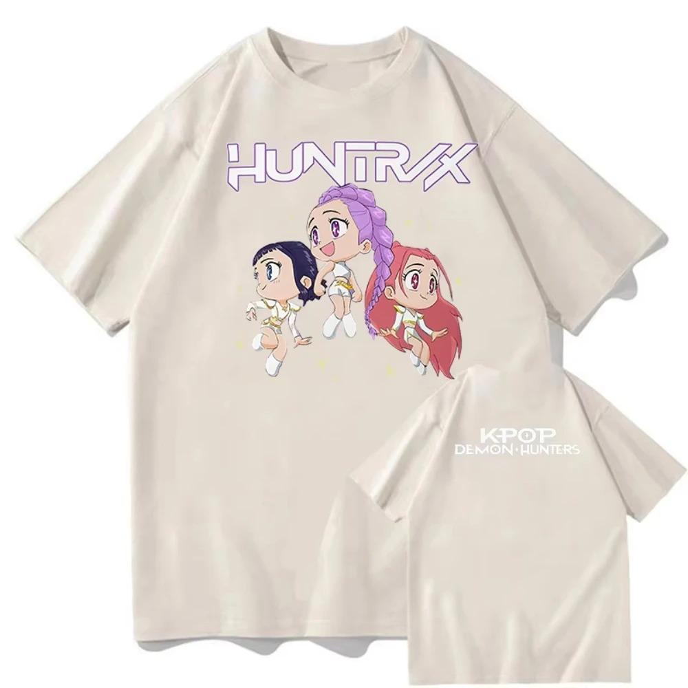 New Hot Kpop Demon Hunters T-shirts Mira Rumi Zoey Huntrix Fashion Women Girls Summer Tee Shirt Unisex Casual Short Sleeve Tops